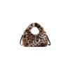 THE MICRO CROSSBODY SACK BAG IN LEOPARD FAUX FUR